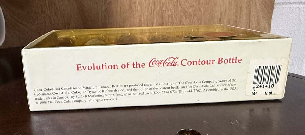 1998 Coca-Cola Evolution of the Contour Bottle Miniature Bottle Set - Picture 6 of 6
